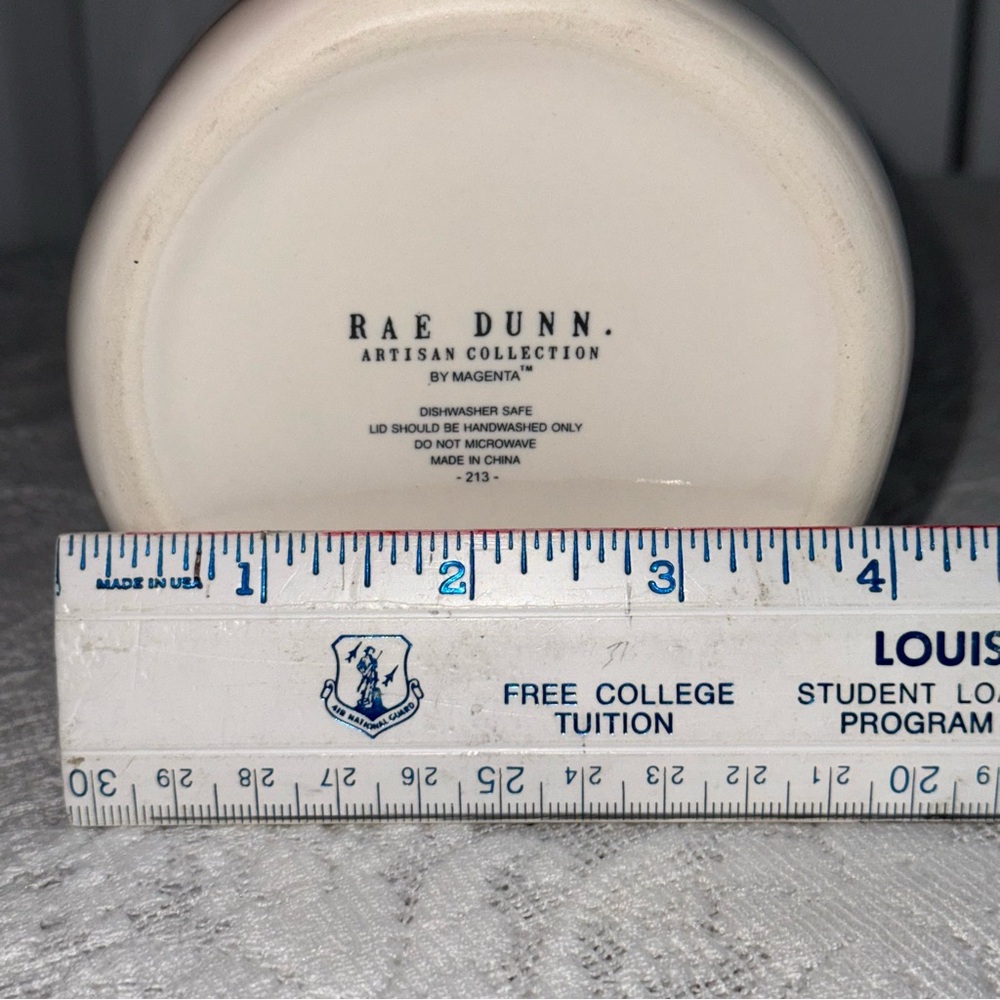 Rae Dunn COCOA Canister jar‎ Cream with red lettering. Like new - Picture 4 of 12